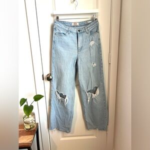 Wrangler Light Blue Distressed Flare Jeans